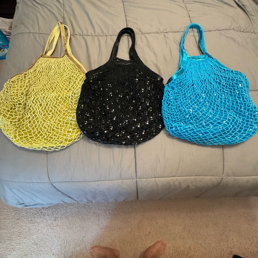 Stylish Yellow, Black and Blue Women's hobo purses